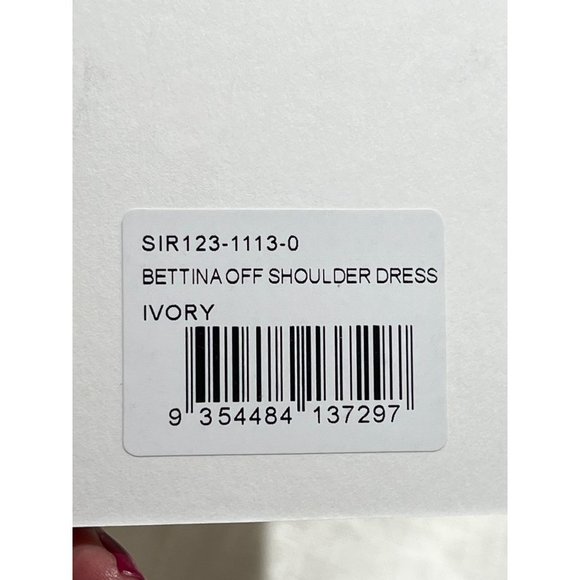 SIR. Bettina Tie Midi Dress in Ivory XSmall New Womens Linen Off the Shoulder - Picture 10 of 16
